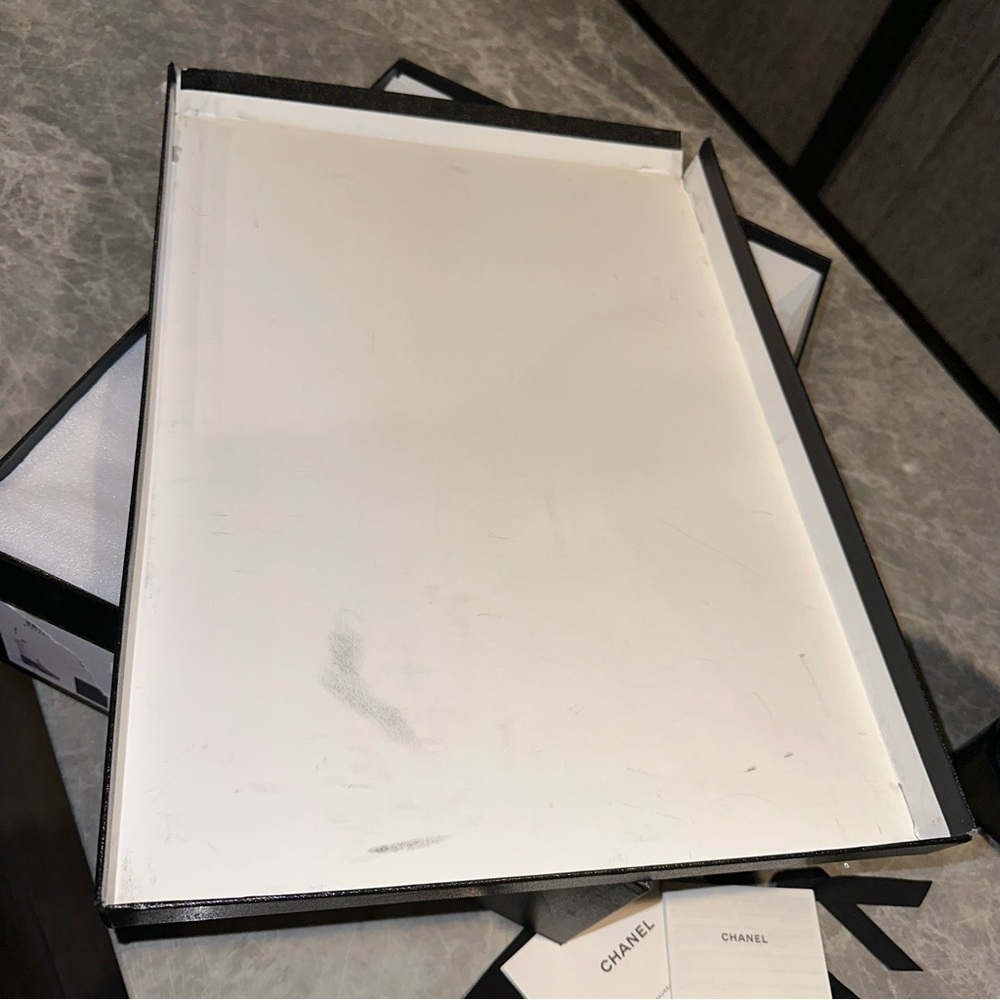 New Size 37.5 Chanel Patent CC Mid Calf Boots Black - Picture 11 of 11